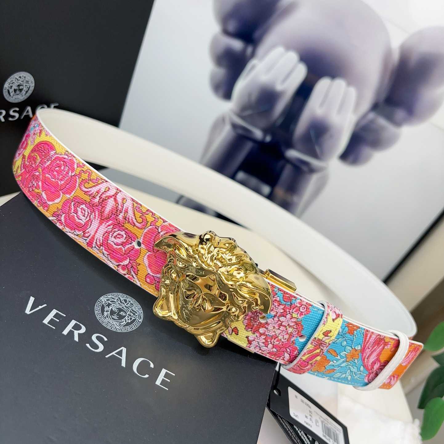 Versace Leather Waist Belt    40mm - PerfectKickZ