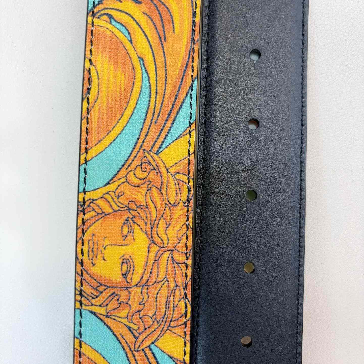 Versace Barocco Reversible Leather Belt    40mm - PerfectKickZ