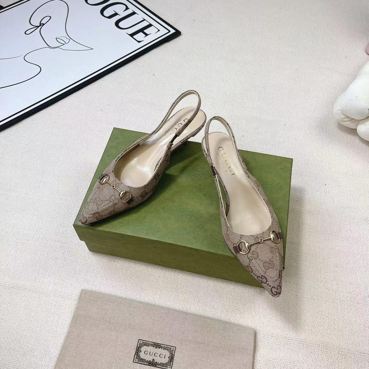 Gucci Women's Horsebit Slingback Pump - PerfectKickZ