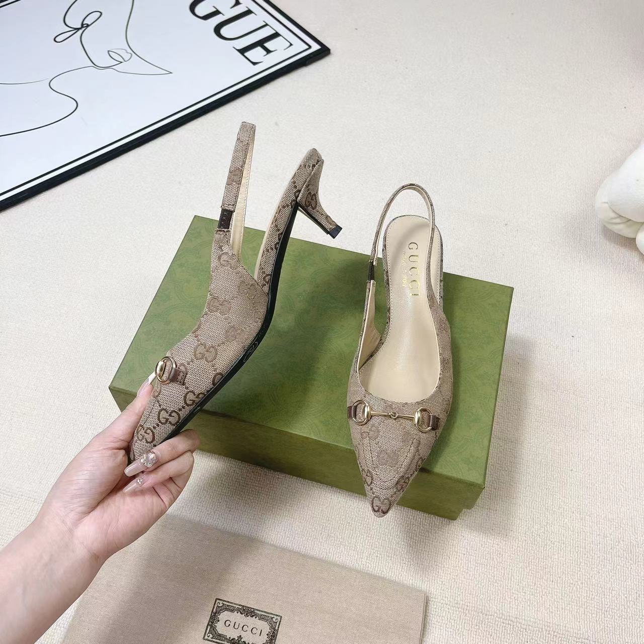 Gucci Women's Horsebit Slingback Pump - PerfectKickZ