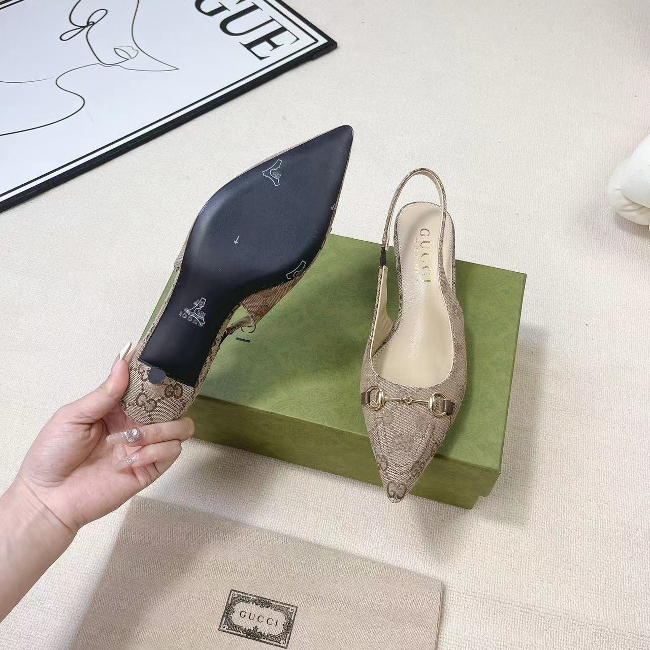 Gucci Women's Horsebit Slingback Pump - PerfectKickZ