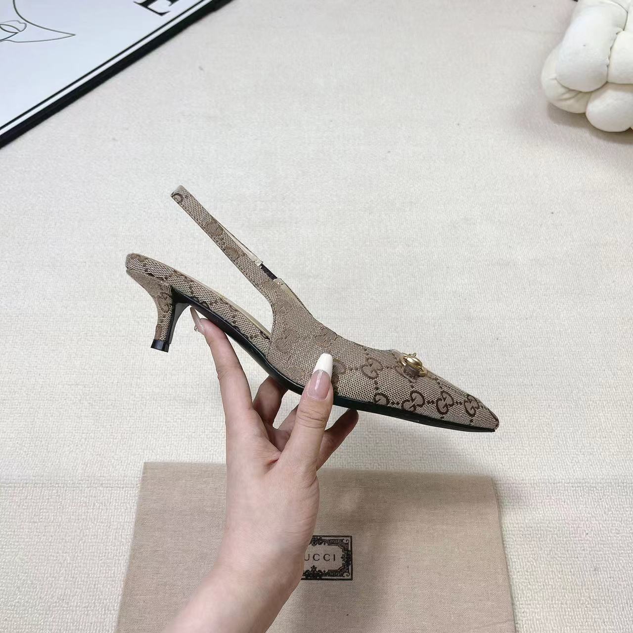 Gucci Women's Horsebit Slingback Pump - PerfectKickZ