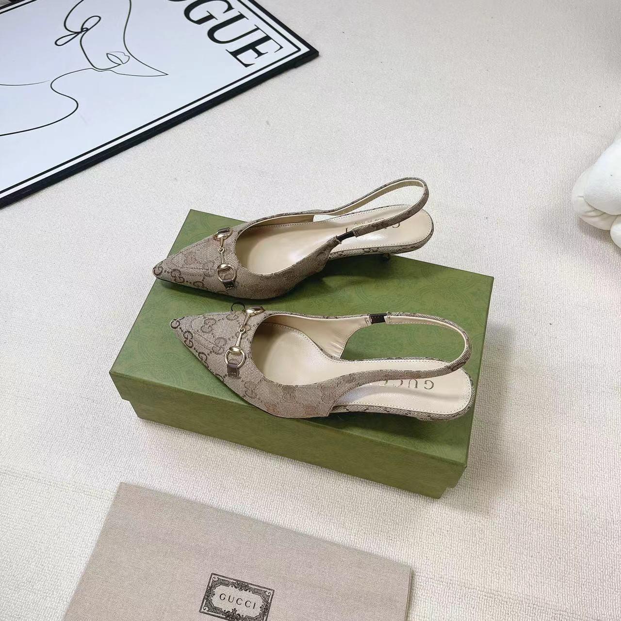 Gucci Women's Horsebit Slingback Pump - PerfectKickZ