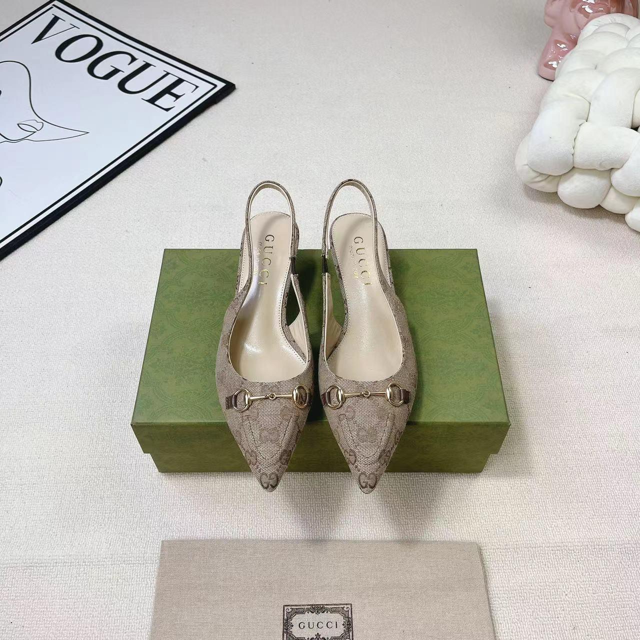 Gucci Women's Horsebit Slingback Pump - PerfectKickZ