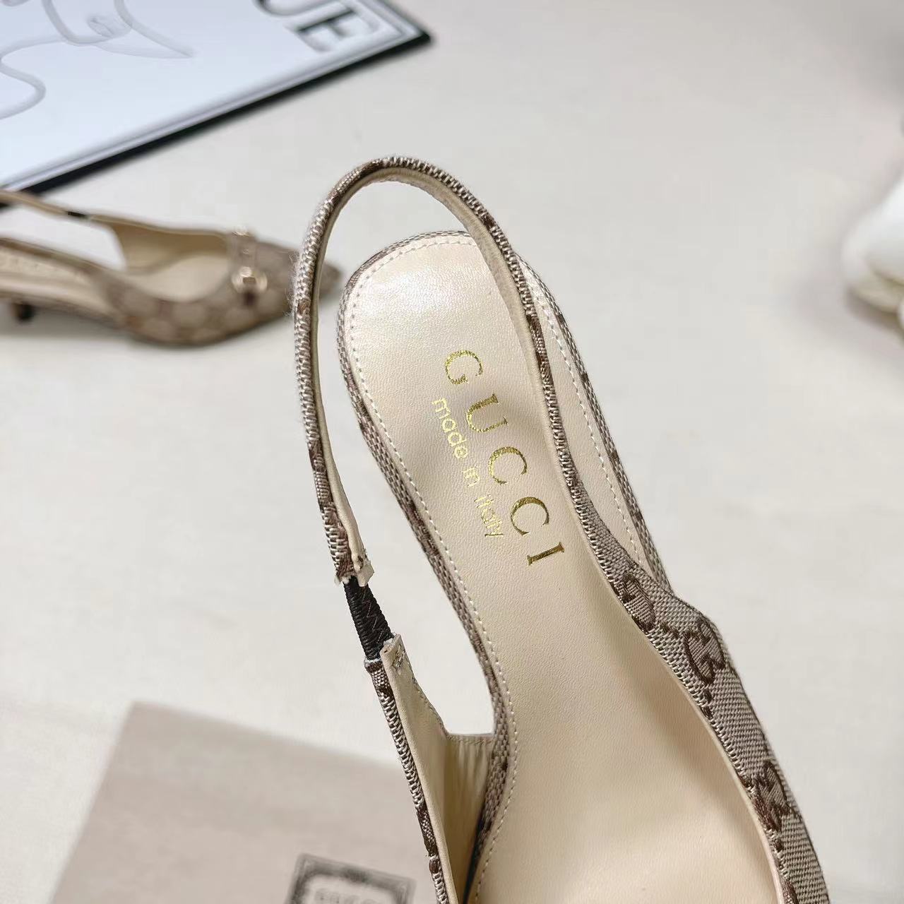 Gucci Women's Horsebit Slingback Pump - PerfectKickZ