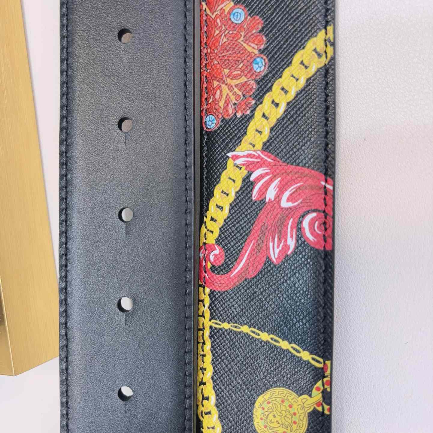 Versace Reversible Barocco Leather Belt  40mm - PerfectKickZ