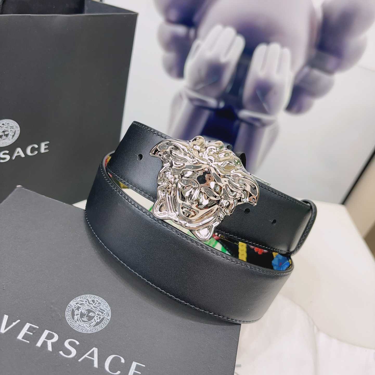 Versace Reversible Barocco Leather Belt  40mm - PerfectKickZ