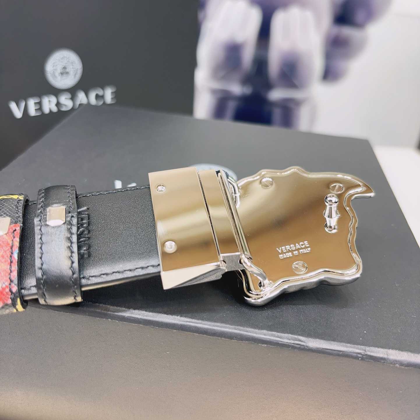 Versace Reversible Barocco Leather Belt  40mm - PerfectKickZ