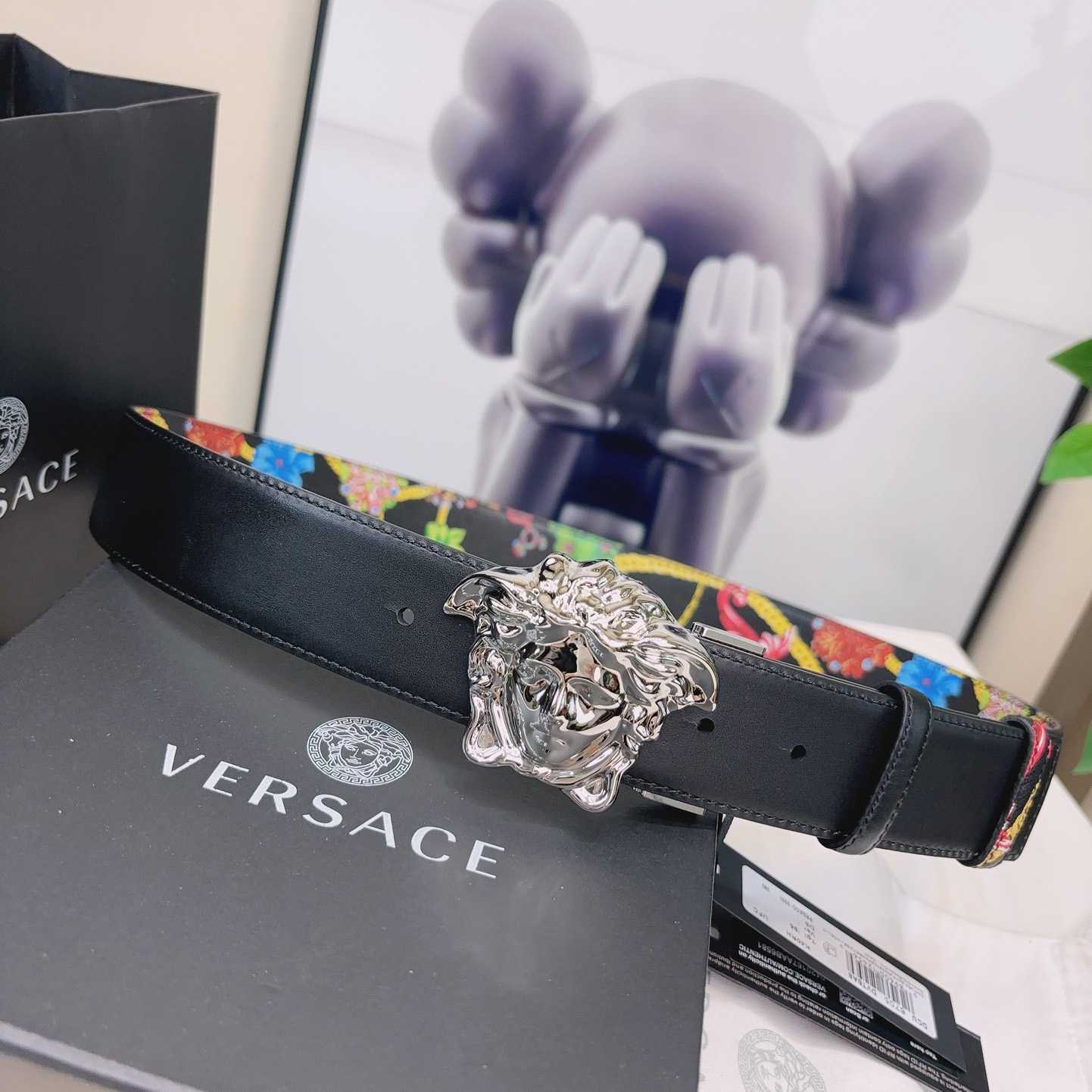 Versace Reversible Barocco Leather Belt  40mm - PerfectKickZ