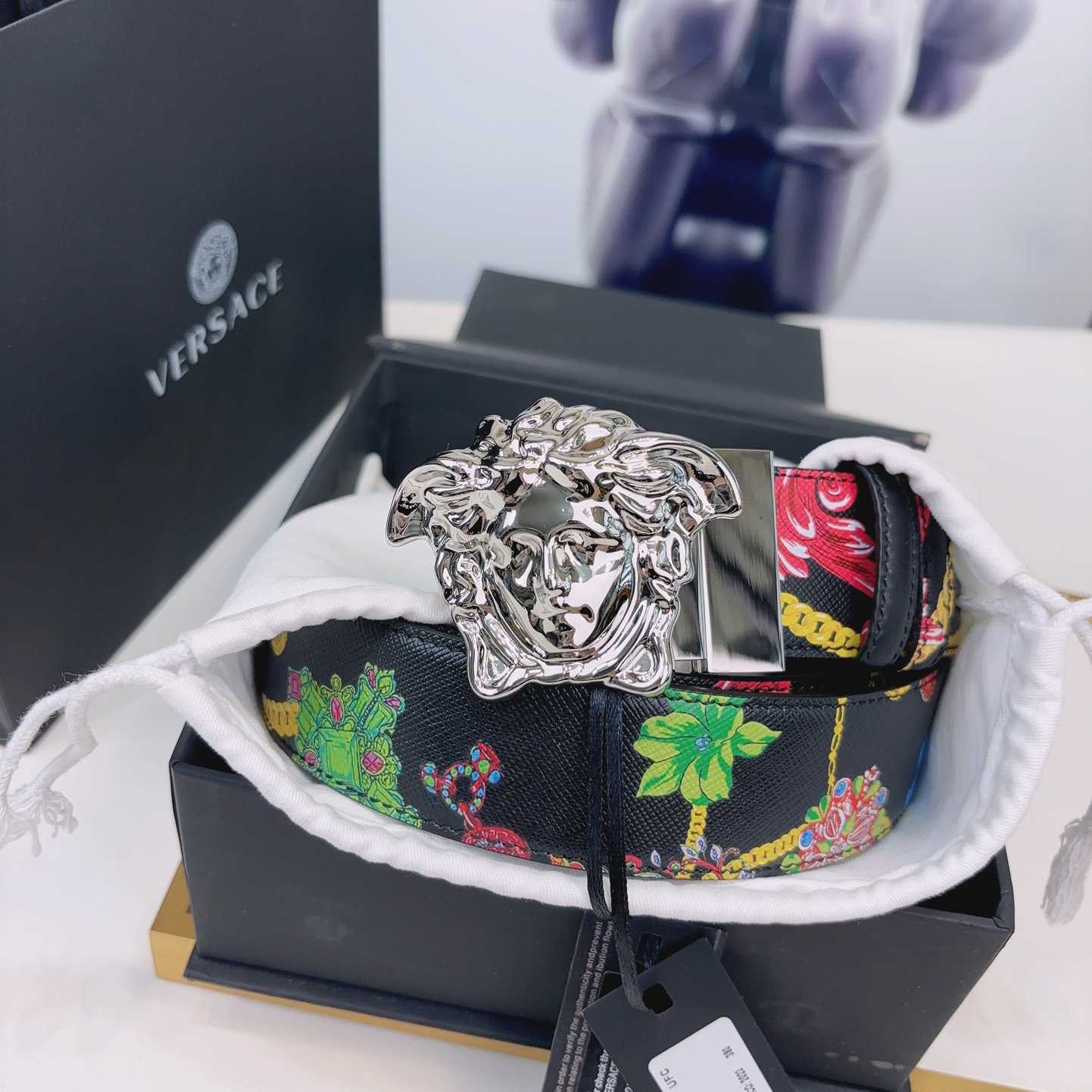 Versace Reversible Barocco Leather Belt  40mm - PerfectKickZ