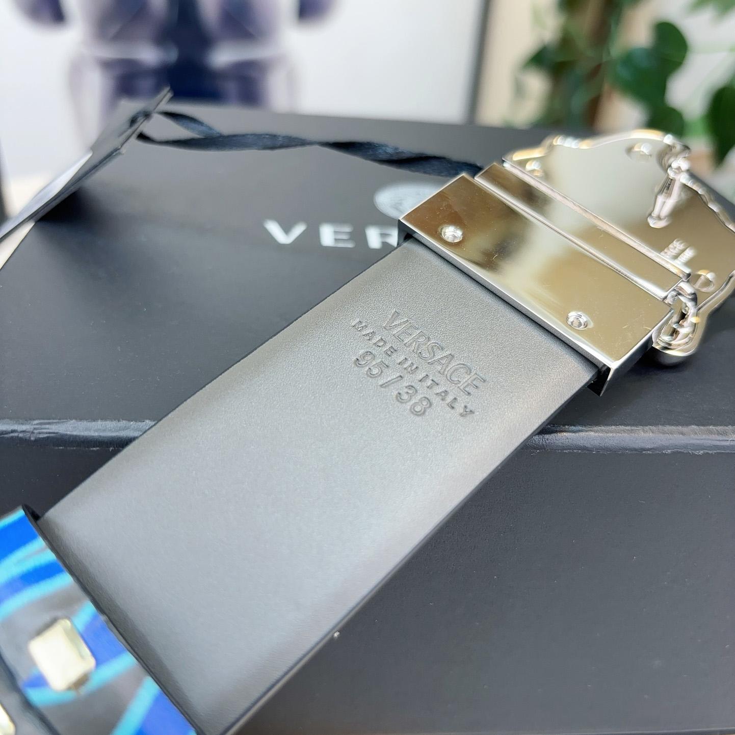 Versace Leather Belt   40mm - PerfectKickZ