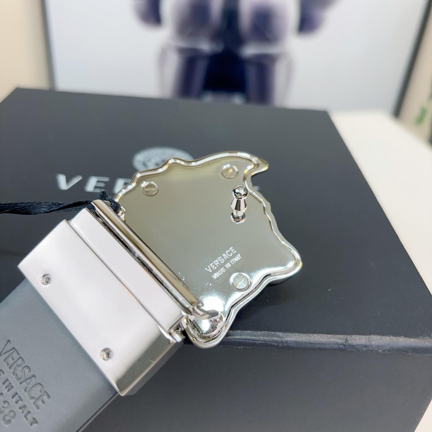 Versace Leather Belt   40mm - PerfectKickZ