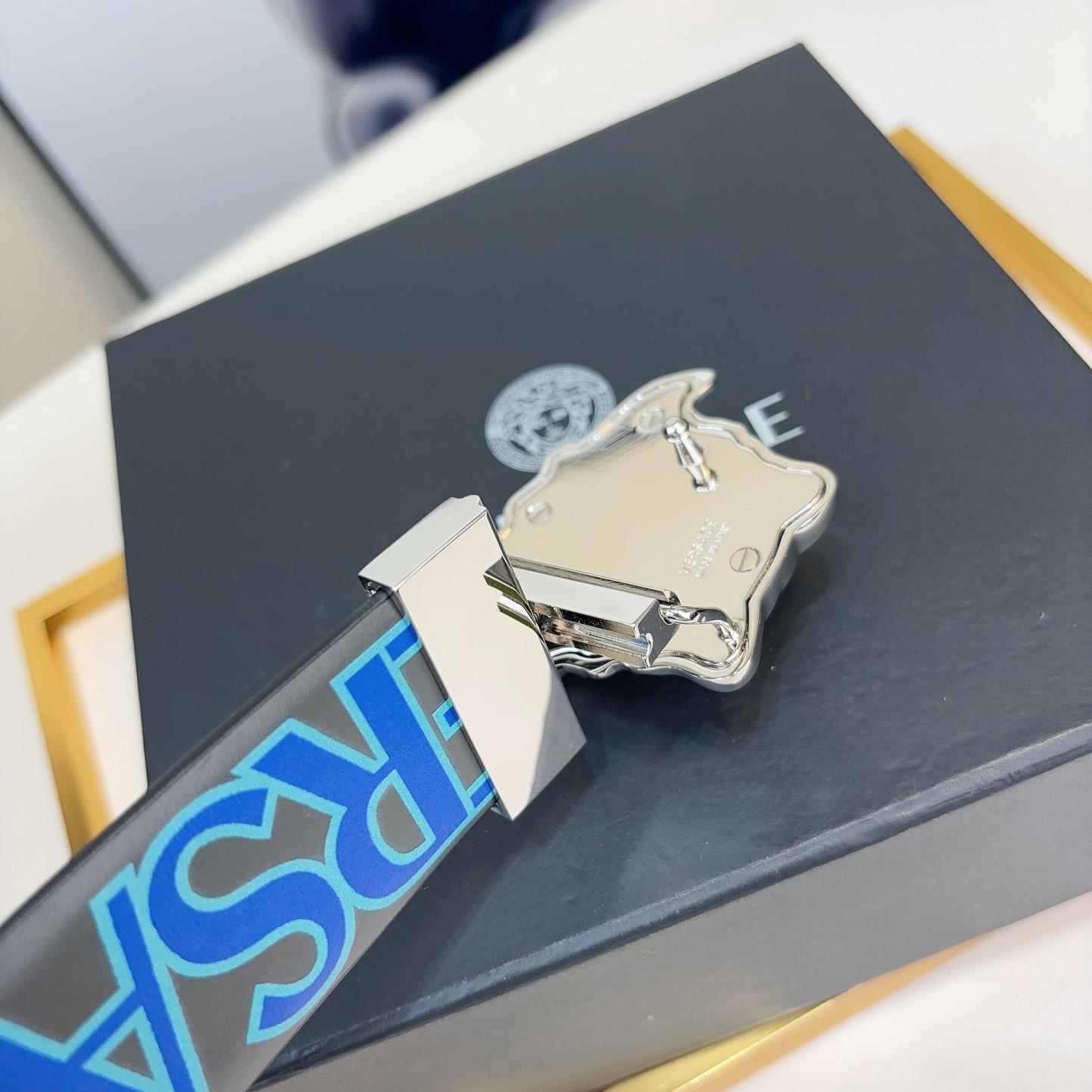 Versace Leather Belt   40mm - PerfectKickZ