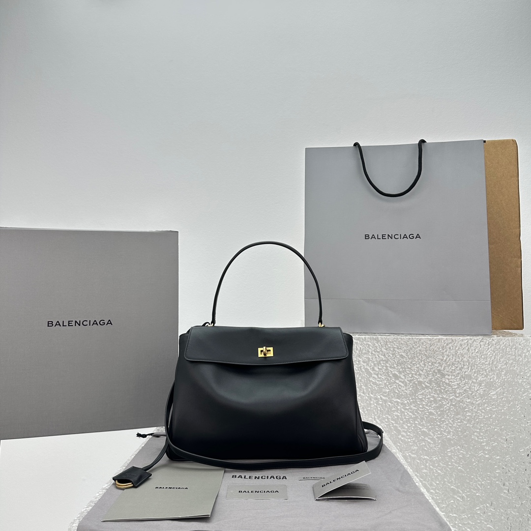 Balenciaga Rodeo Medium Handbag In Black - PerfectKickZ