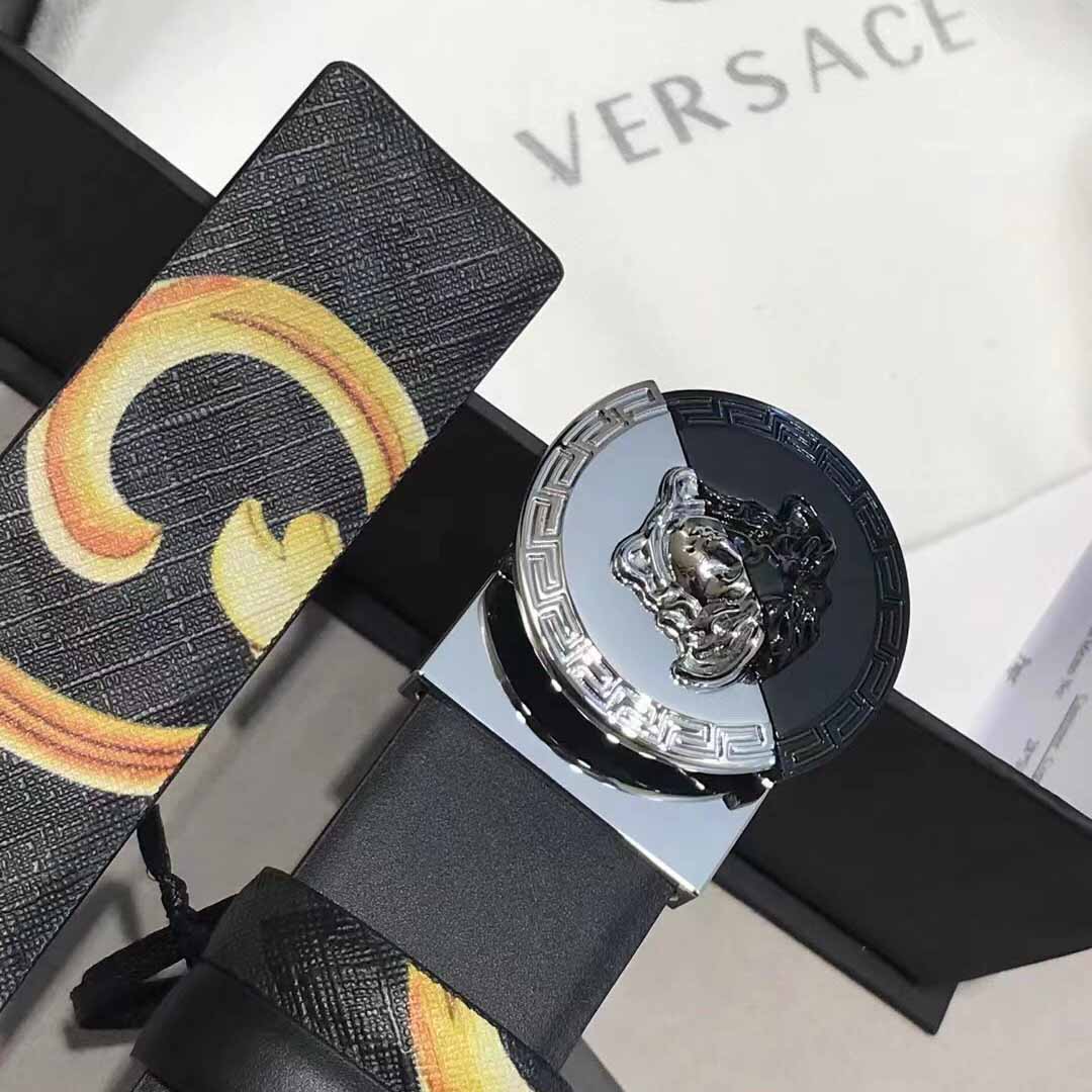 Versace Leather Belt   35mm - PerfectKickZ