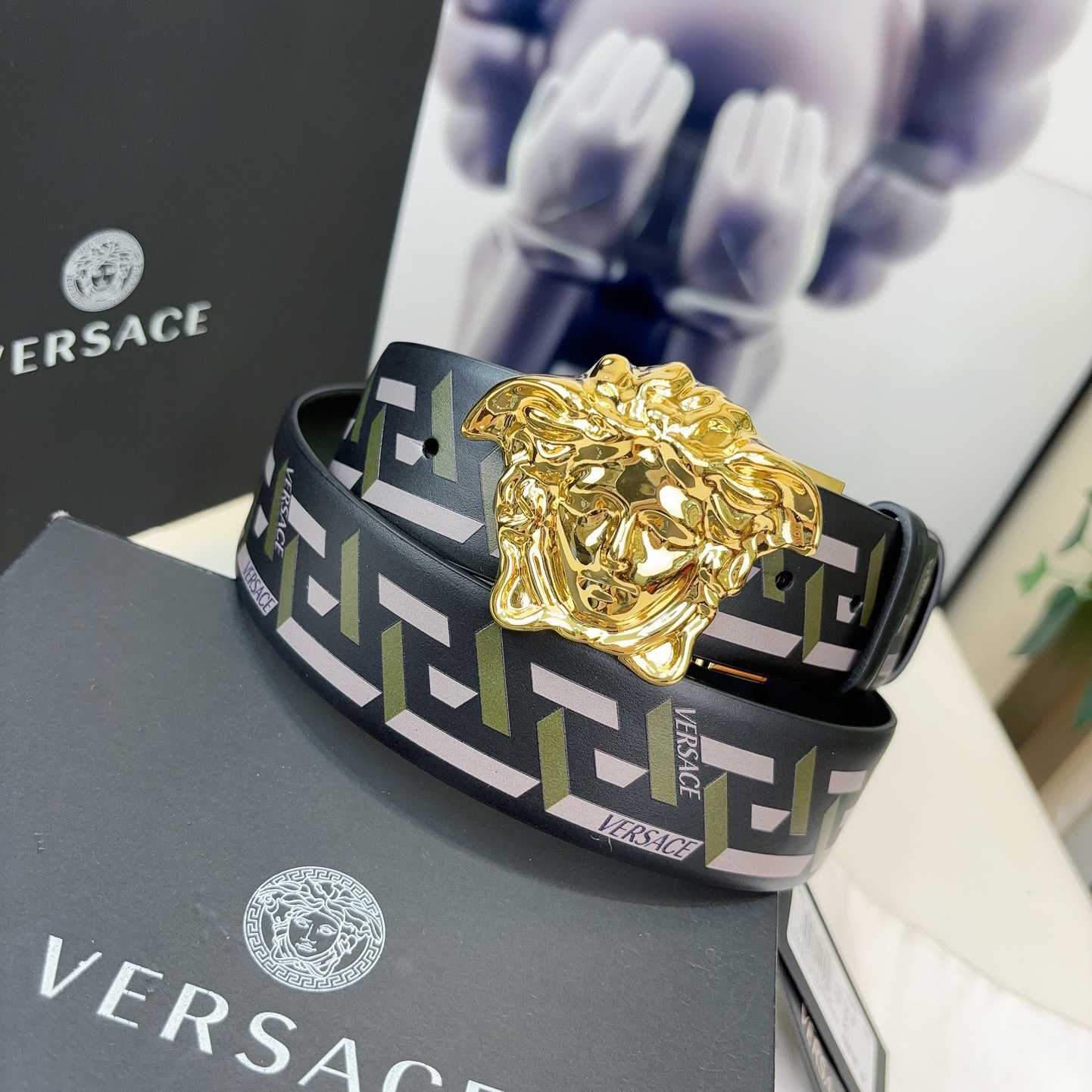 Versace Reversible Leather Belt    40mm - PerfectKickZ
