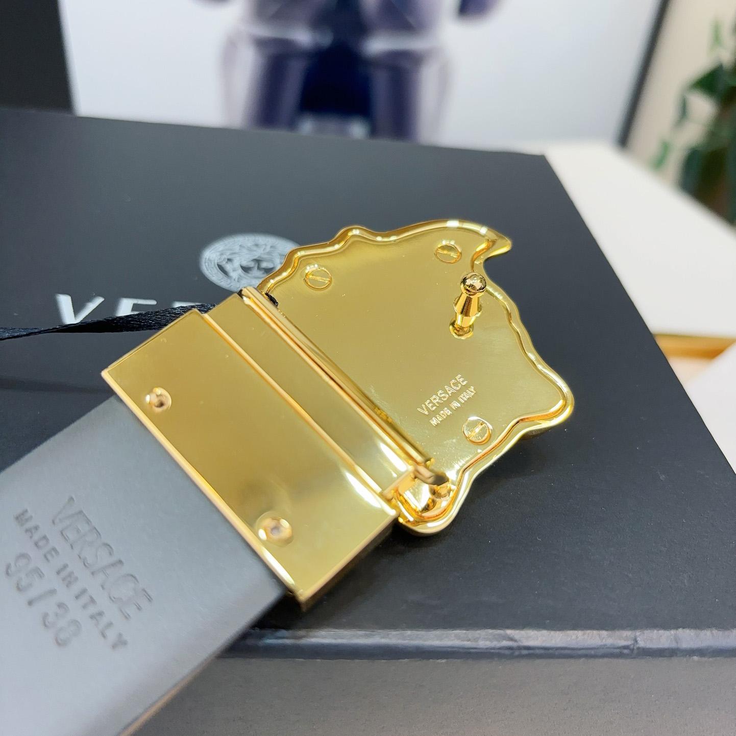 Versace Leather Belt   40mm - PerfectKickZ