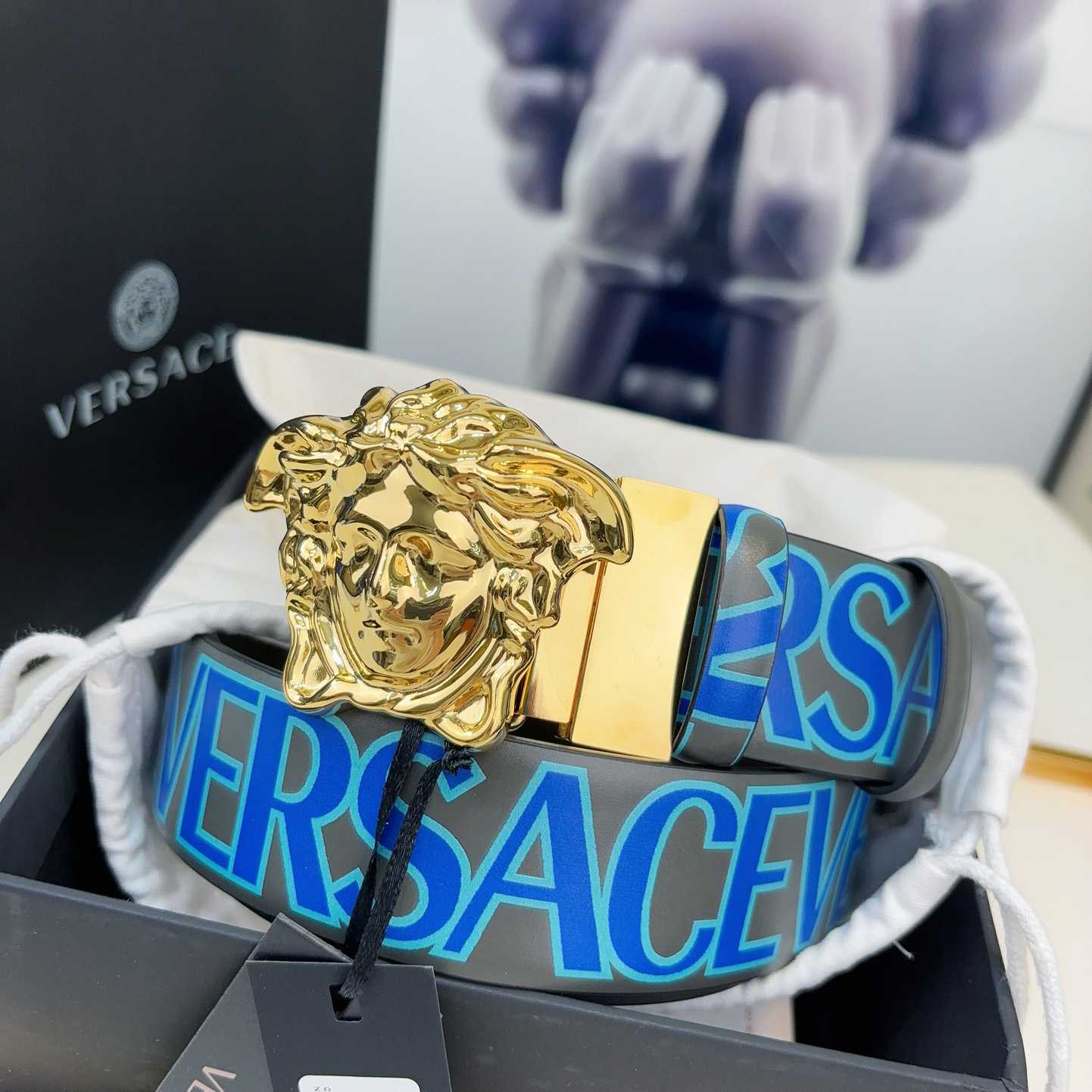 Versace Leather Belt   40mm - PerfectKickZ