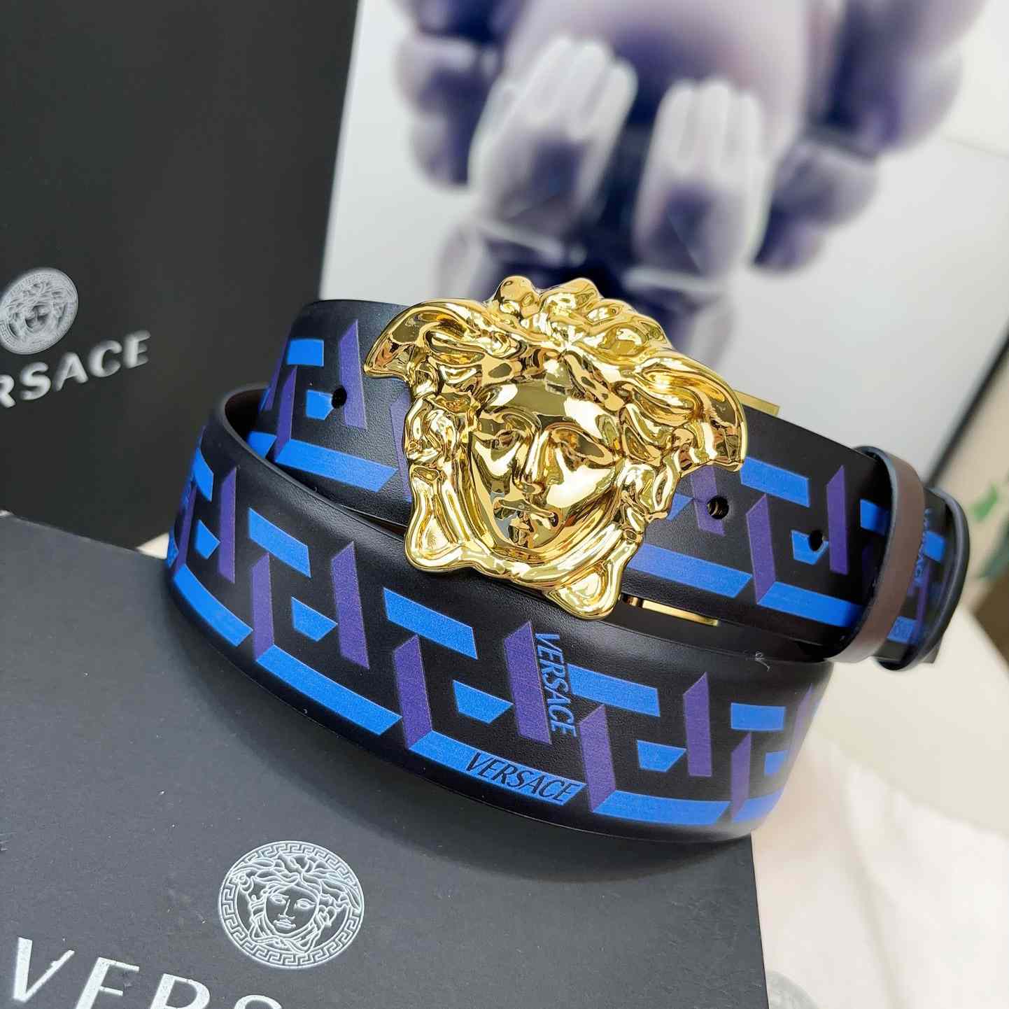 Versace Reversible Leather Belt    40mm - PerfectKickZ