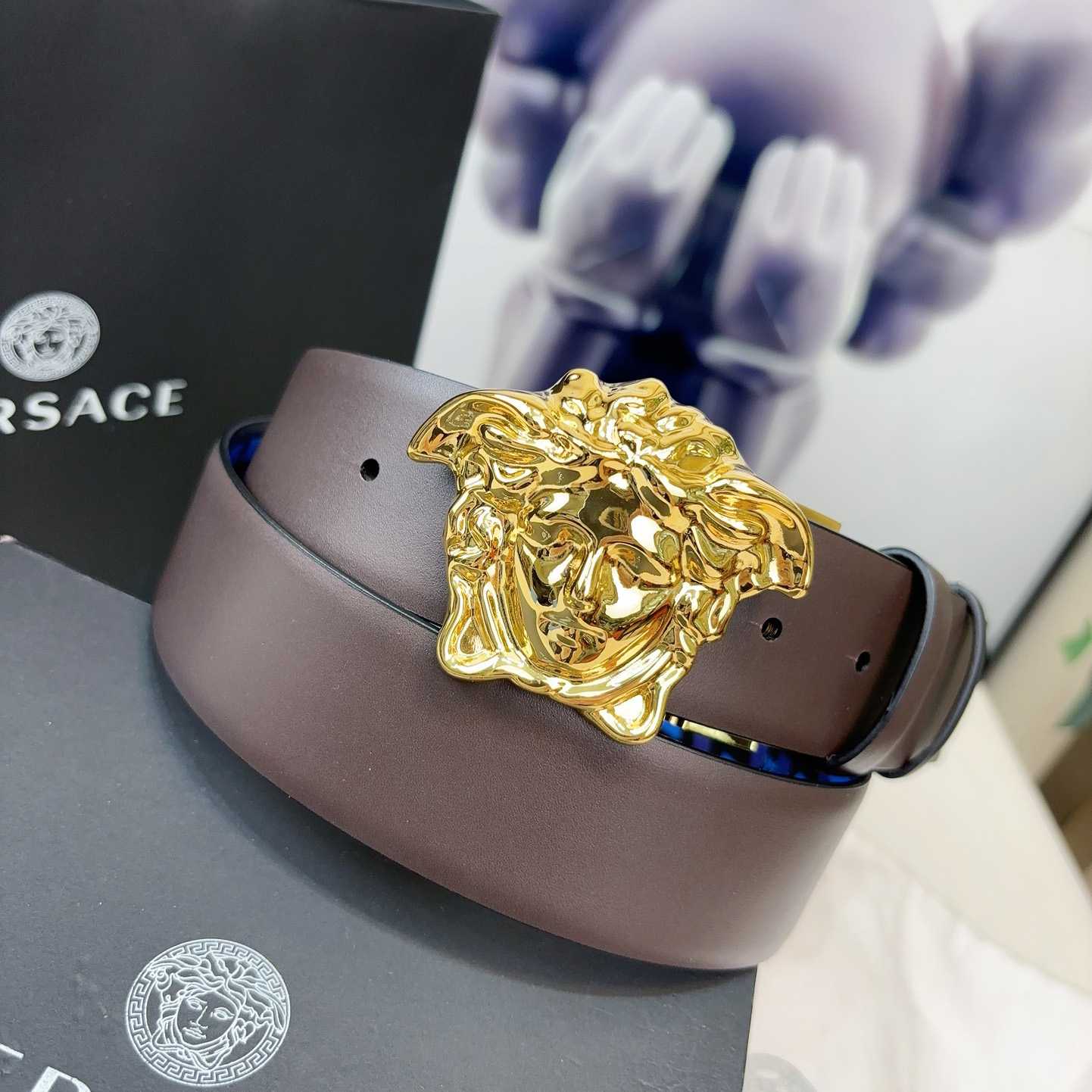 Versace Reversible Leather Belt    40mm - PerfectKickZ