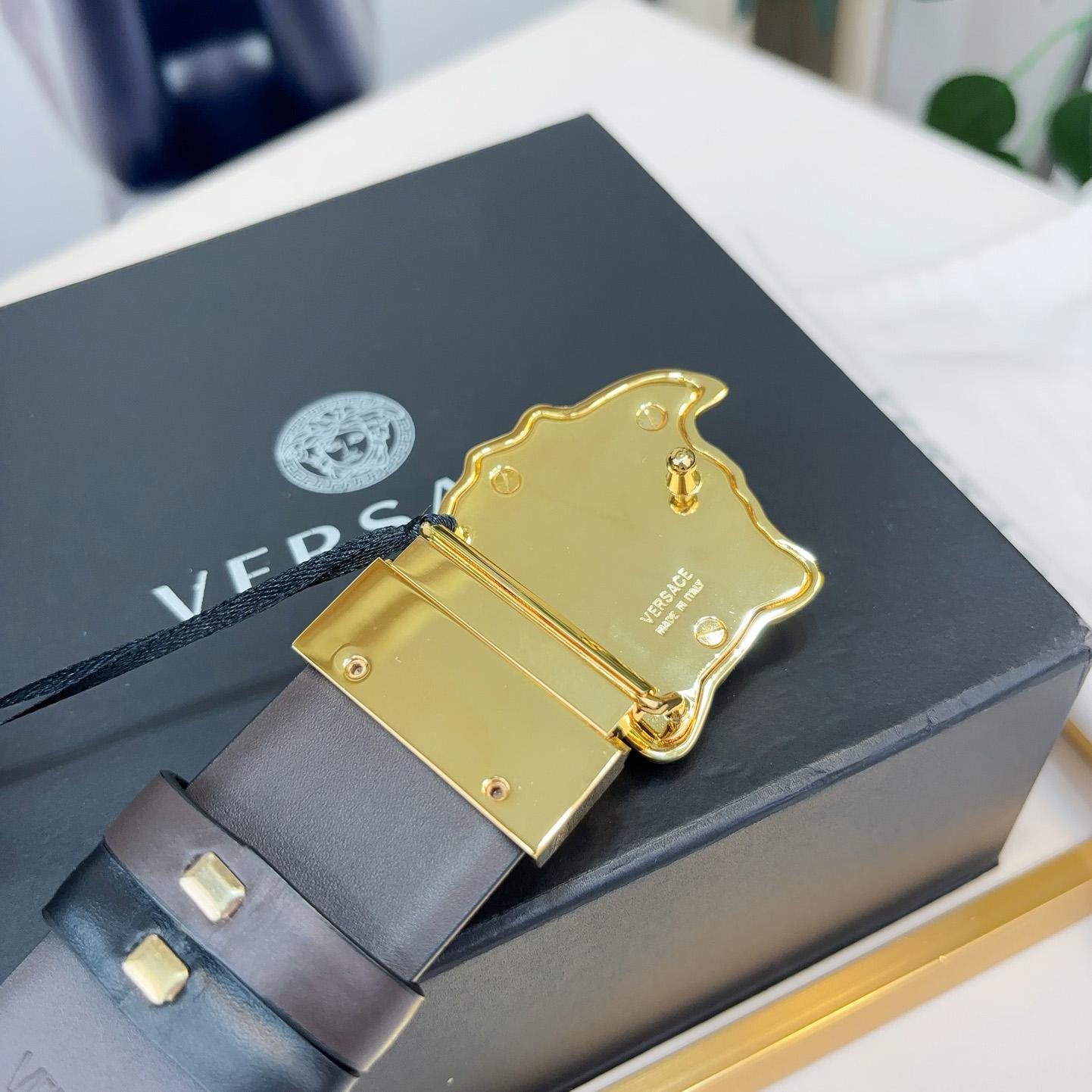 Versace Reversible Leather Belt    40mm - PerfectKickZ