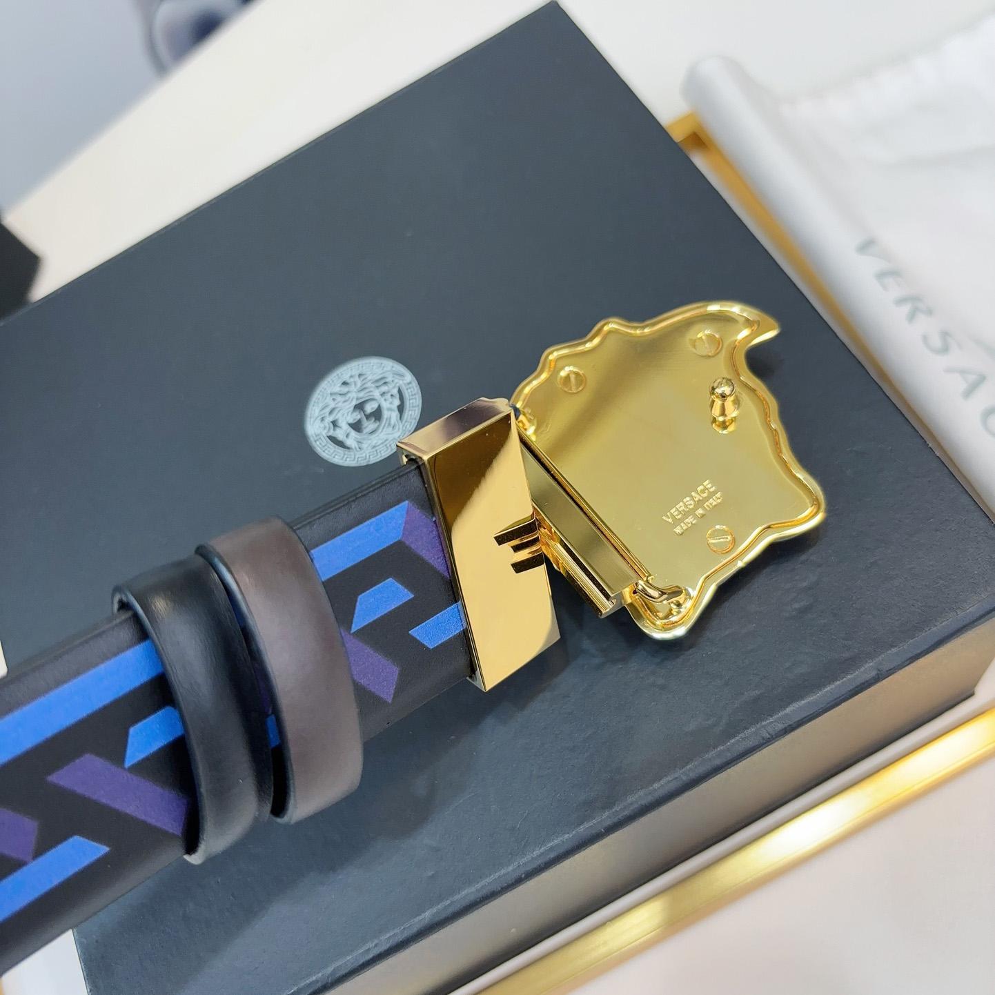 Versace Reversible Leather Belt    40mm - PerfectKickZ
