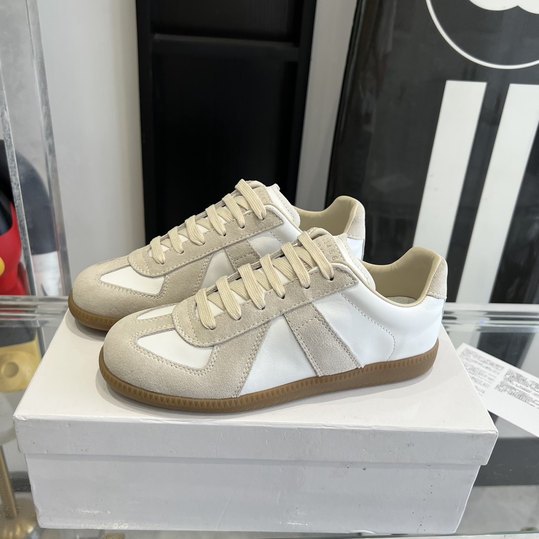 Maison Margiela Suede And Fabric Sneakers - PerfectKickZ