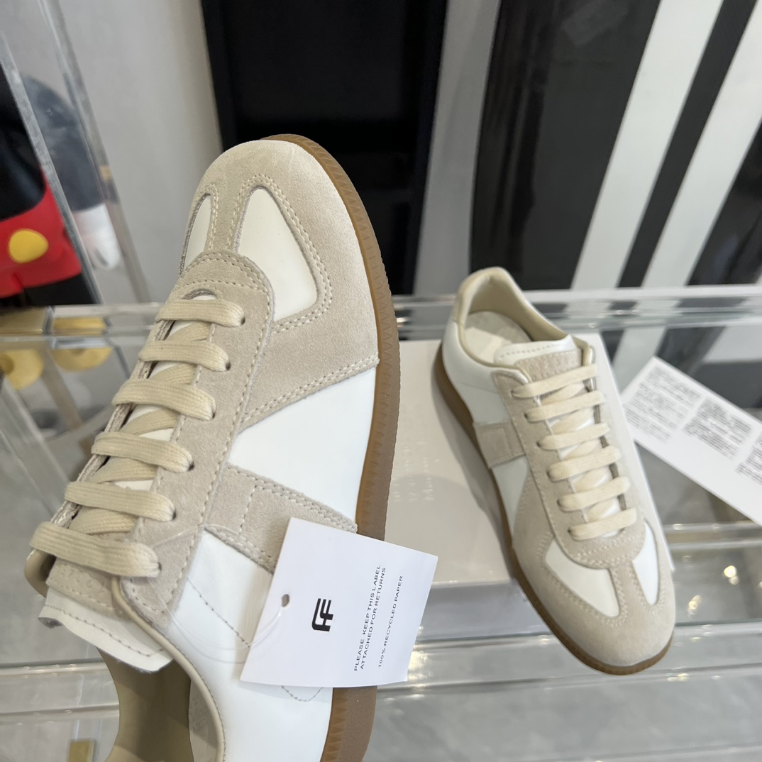 Maison Margiela Suede And Fabric Sneakers - PerfectKickZ