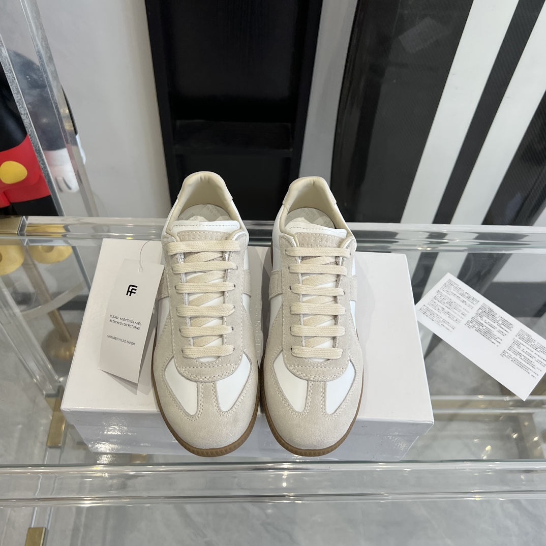 Maison Margiela Suede And Fabric Sneakers - PerfectKickZ