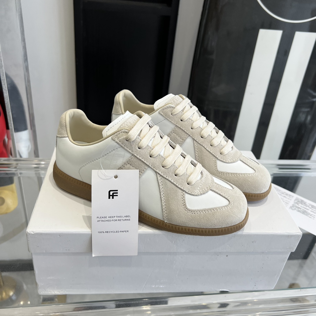 Maison Margiela Suede And Fabric Sneakers - PerfectKickZ
