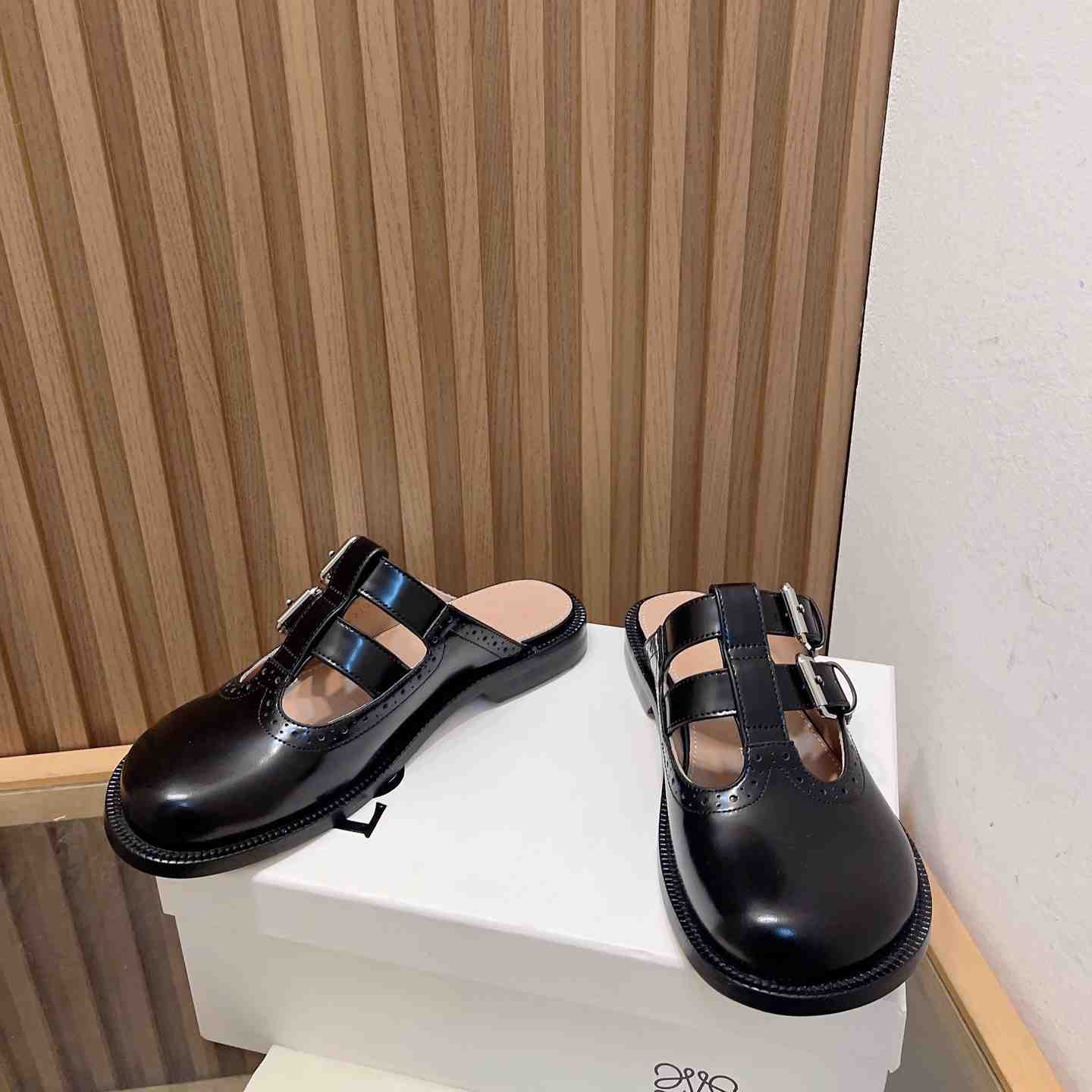 Loewe Campo Mary Jane Mule In Calfskin - PerfectKickZ