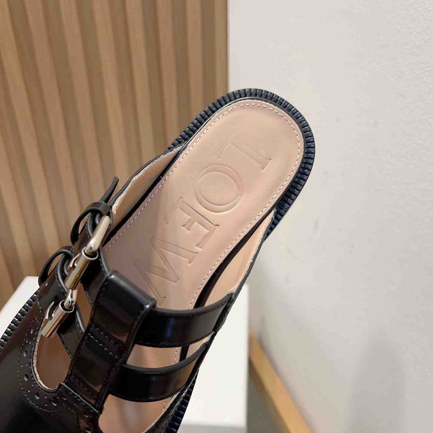 Loewe Campo Mary Jane Mule In Calfskin - PerfectKickZ