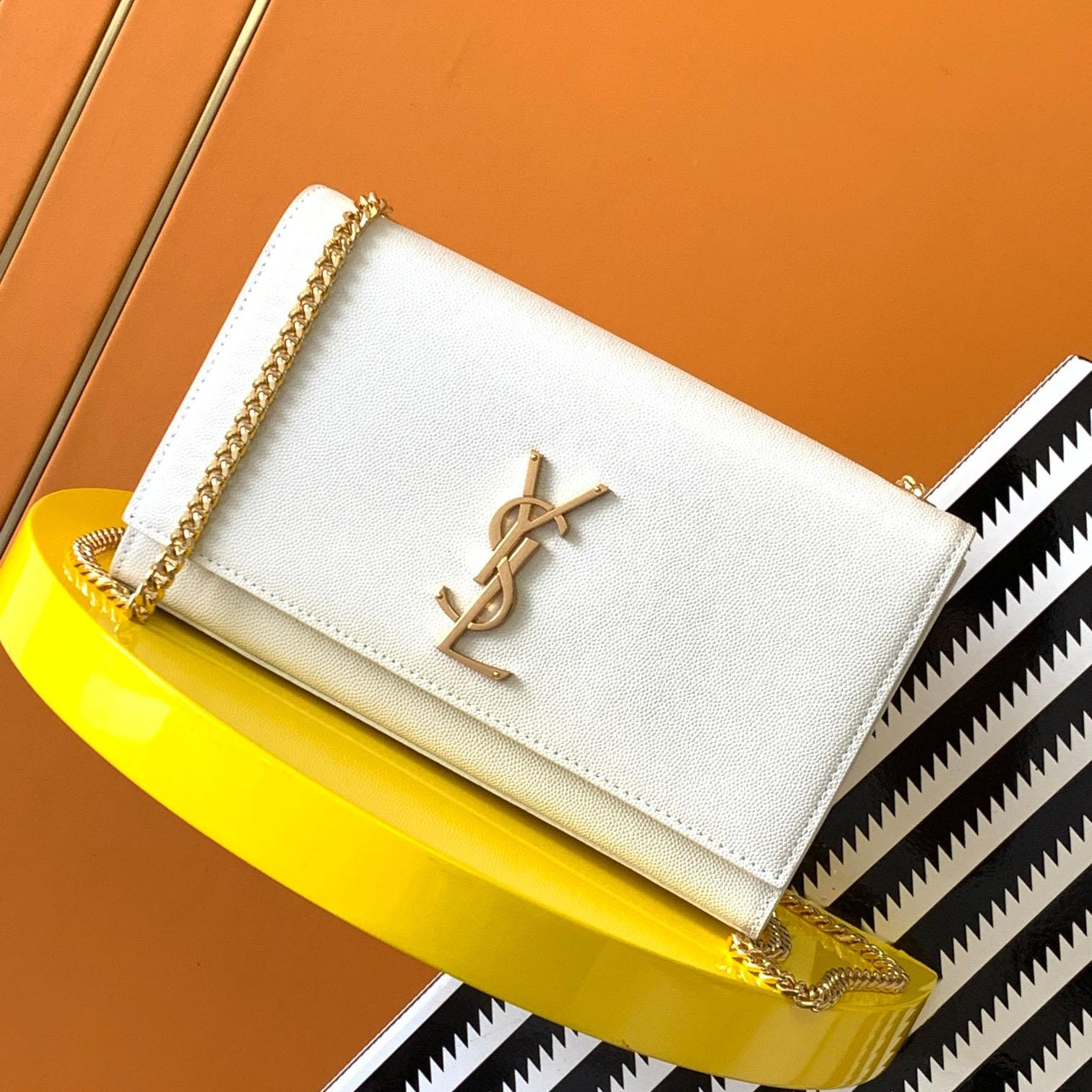 Saint Laurent Kate Medium In Grain De Poudre Embossed Leather - PerfectKickZ