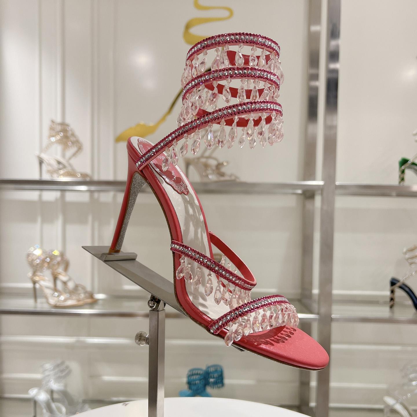 Rene Caovilla Chandelier 95mm Crystal-embellished Sandals - PerfectKickZ