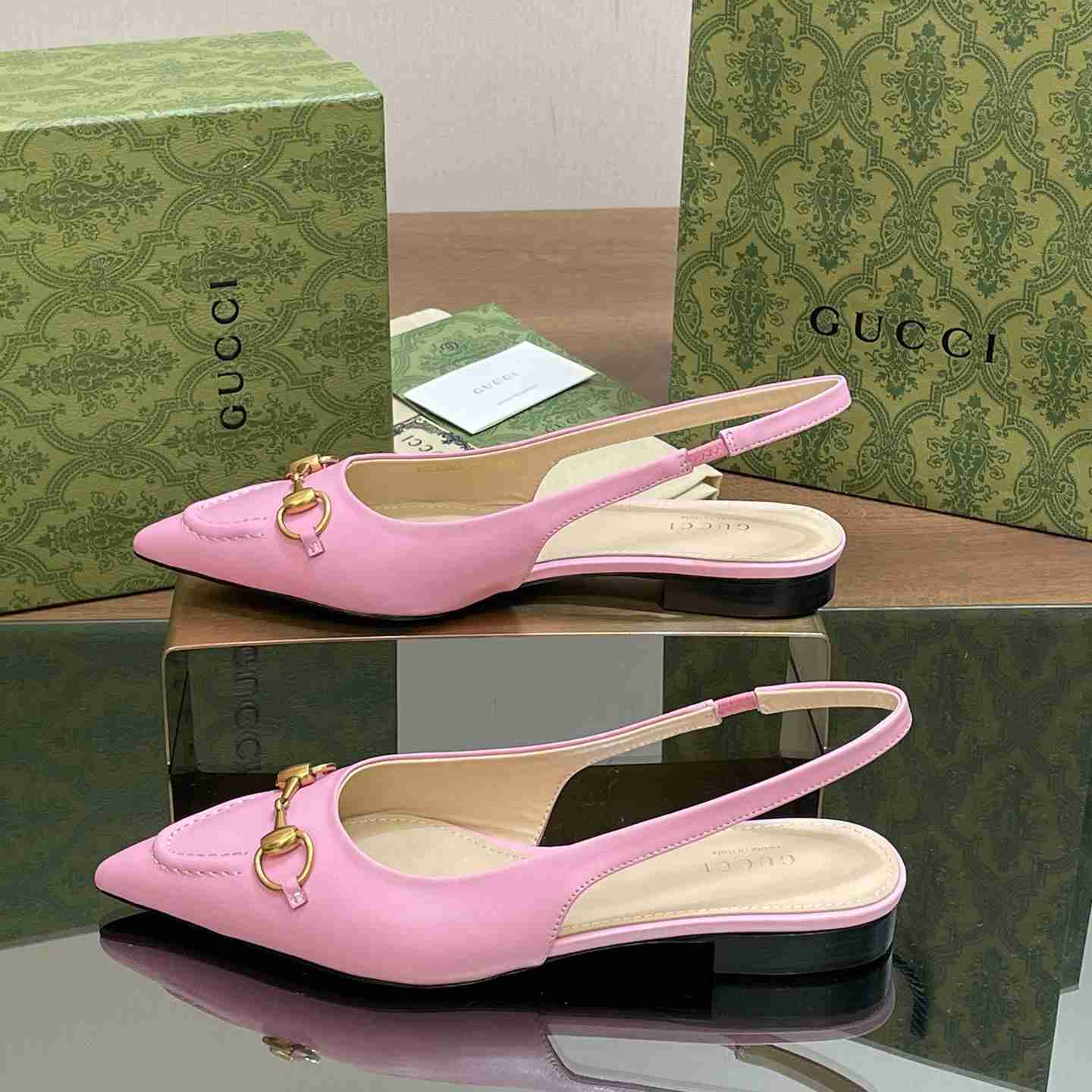 Gucci Women's Horsebit Slingback Ballet Flat - PerfectKickZ