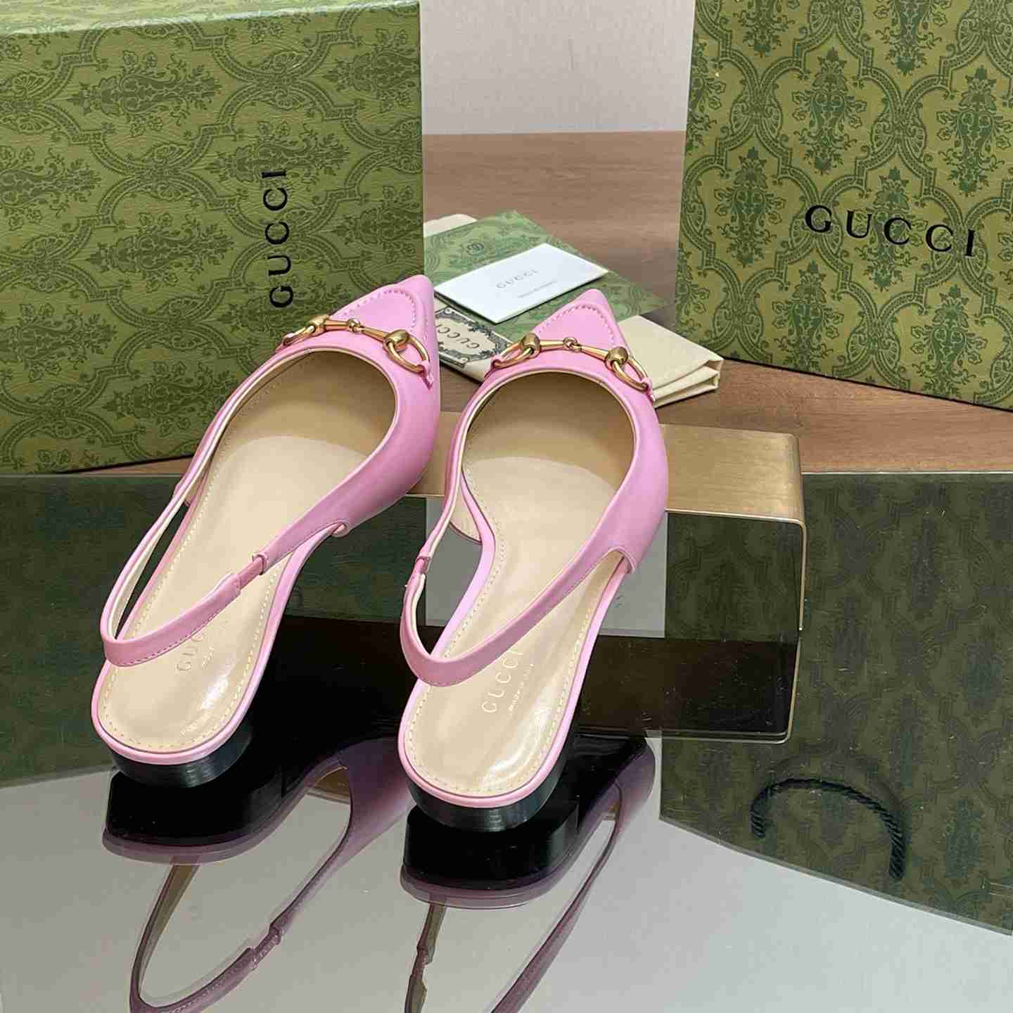 Gucci Women's Horsebit Slingback Ballet Flat - 