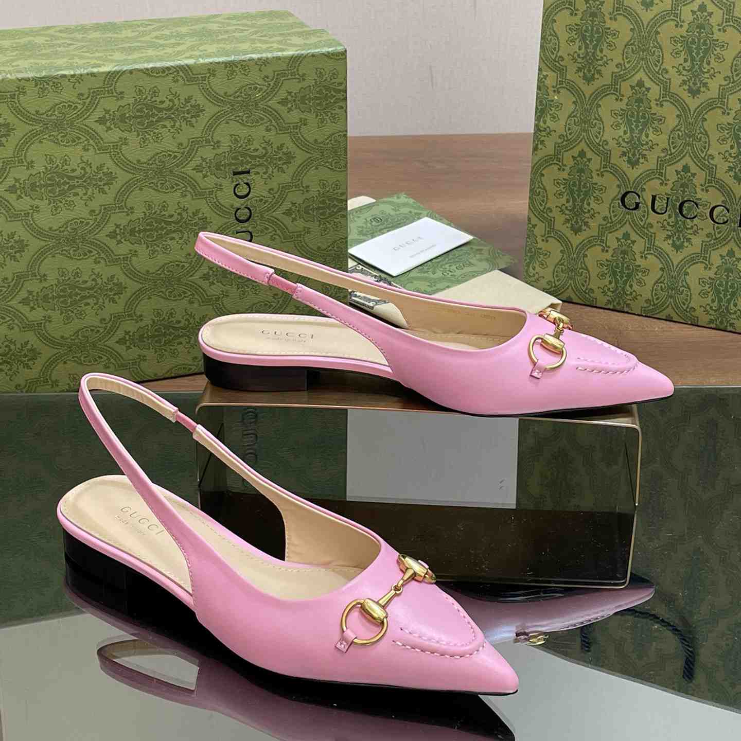 Gucci Women's Horsebit Slingback Ballet Flat - 