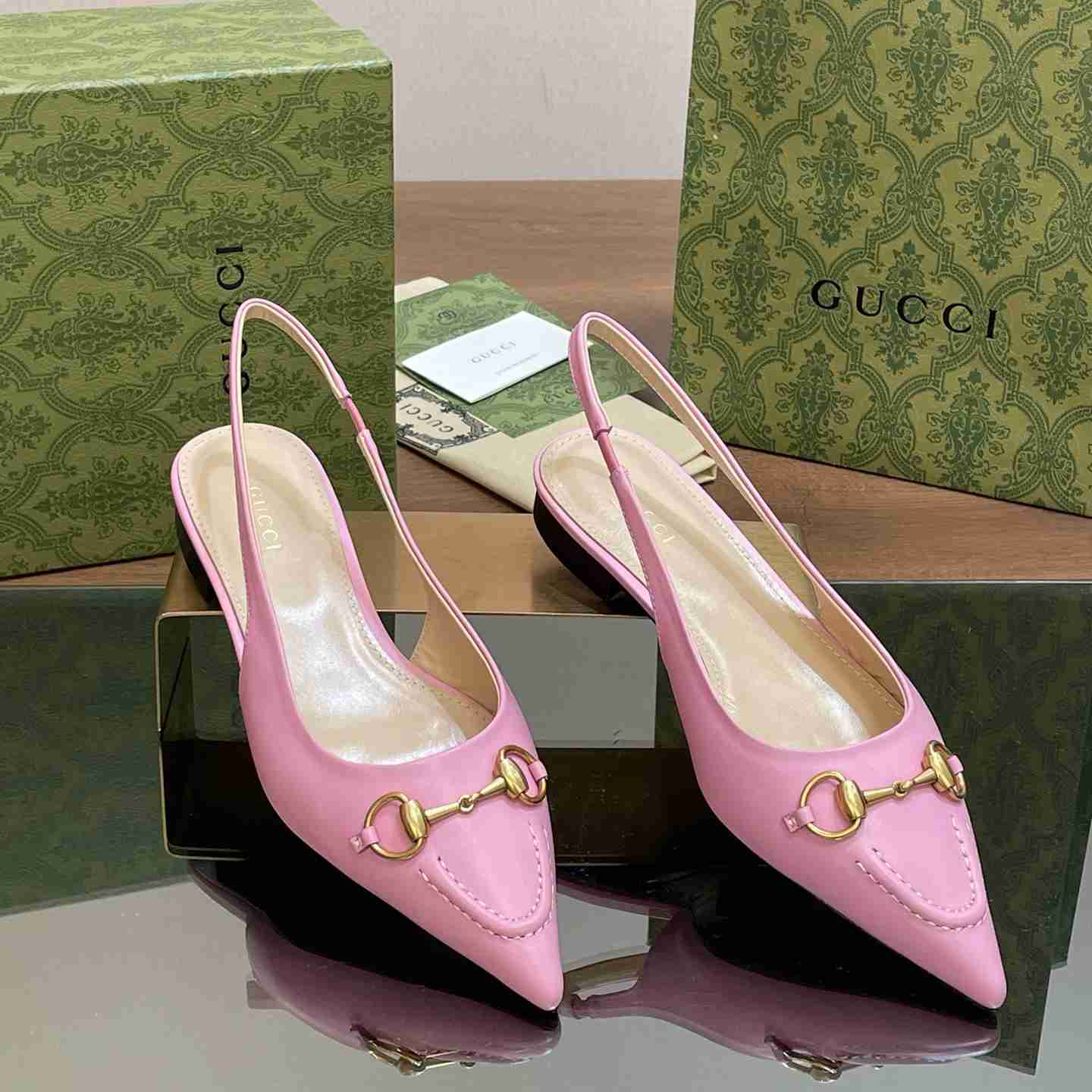 Gucci Women's Horsebit Slingback Ballet Flat - PerfectKickZ