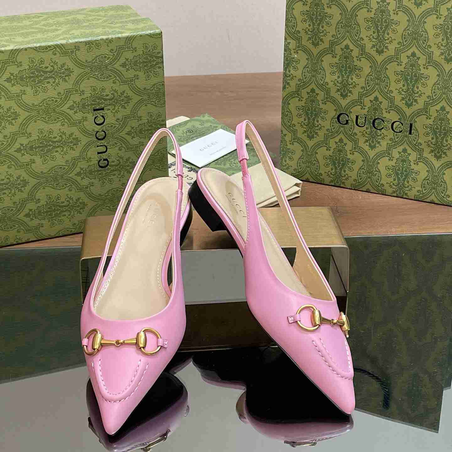 Gucci Women's Horsebit Slingback Ballet Flat - 