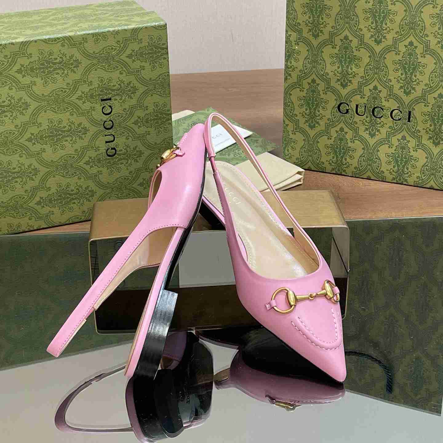 Gucci Women's Horsebit Slingback Ballet Flat - 