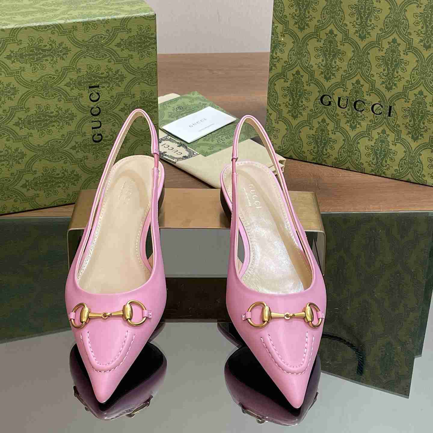 Gucci Women's Horsebit Slingback Ballet Flat - 