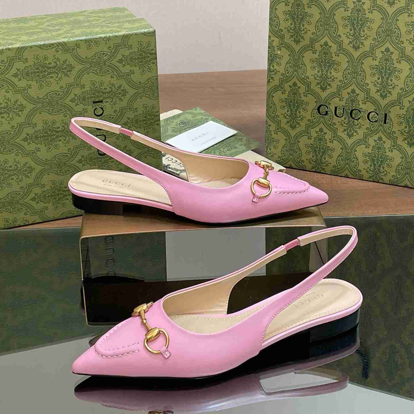 Gucci Women's Horsebit Slingback Ballet Flat - 
