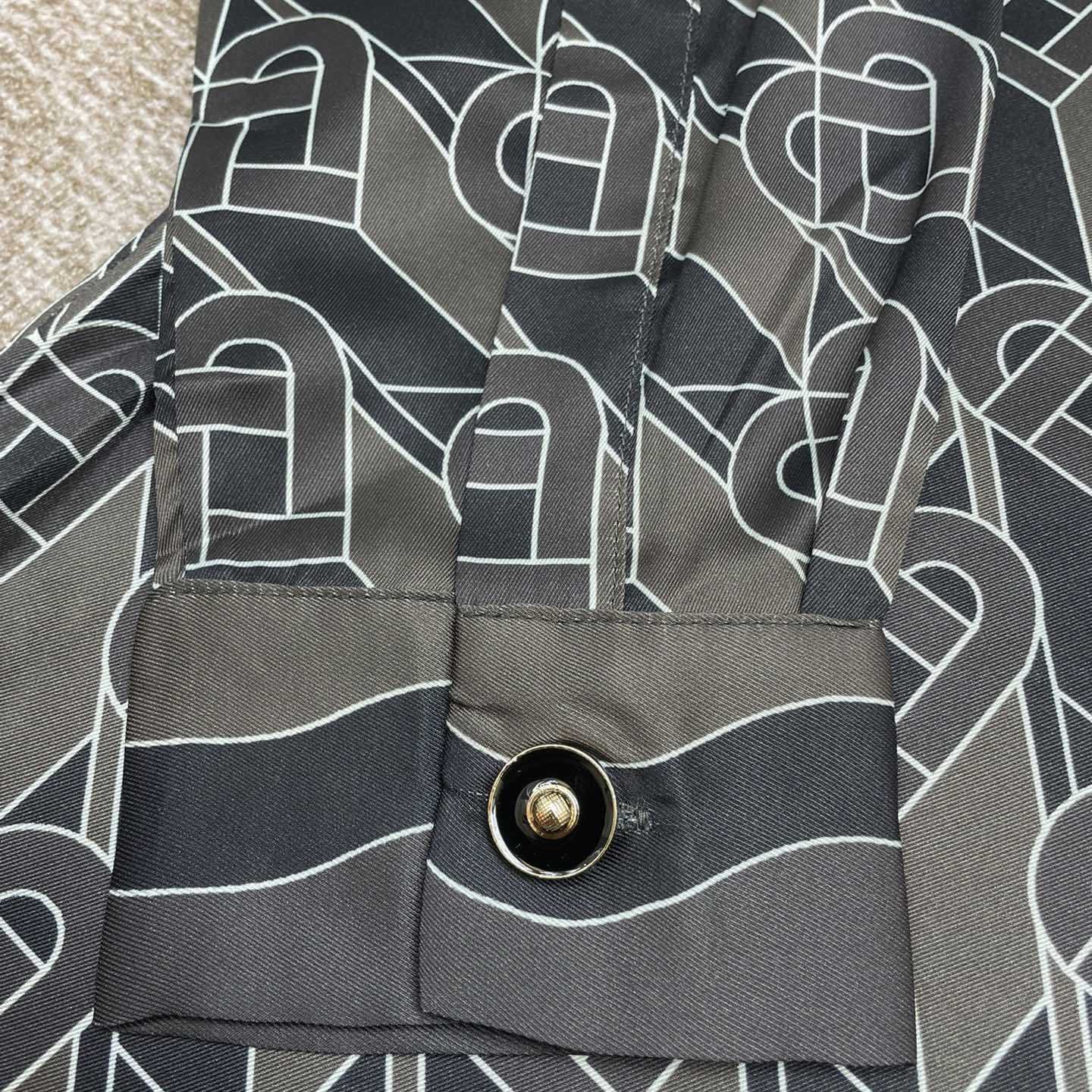 Casablanca Heart Monogram-print Silk Shirt  CA3462 - PerfectKickZ