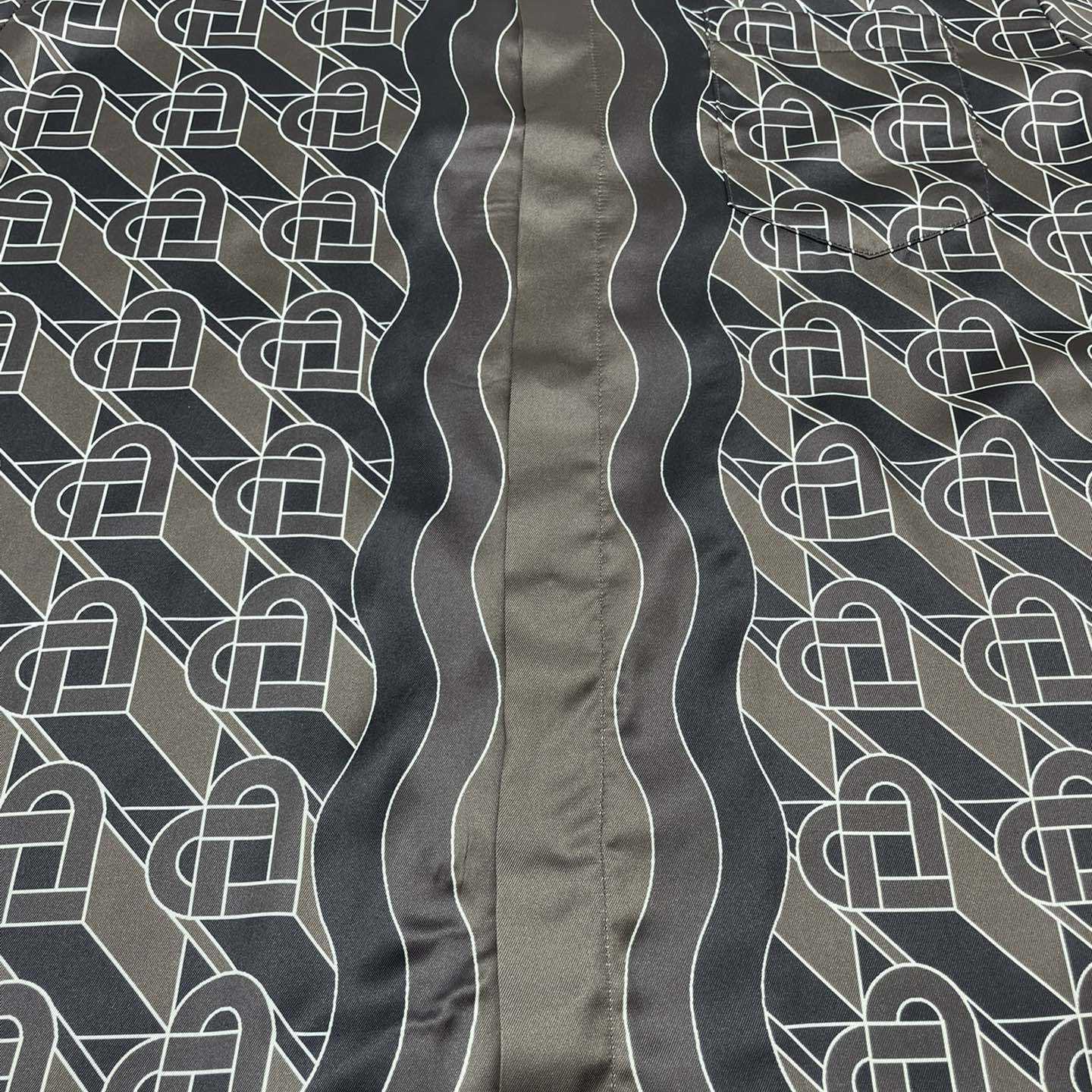 Casablanca Heart Monogram-print Silk Shirt  CA3462 - PerfectKickZ