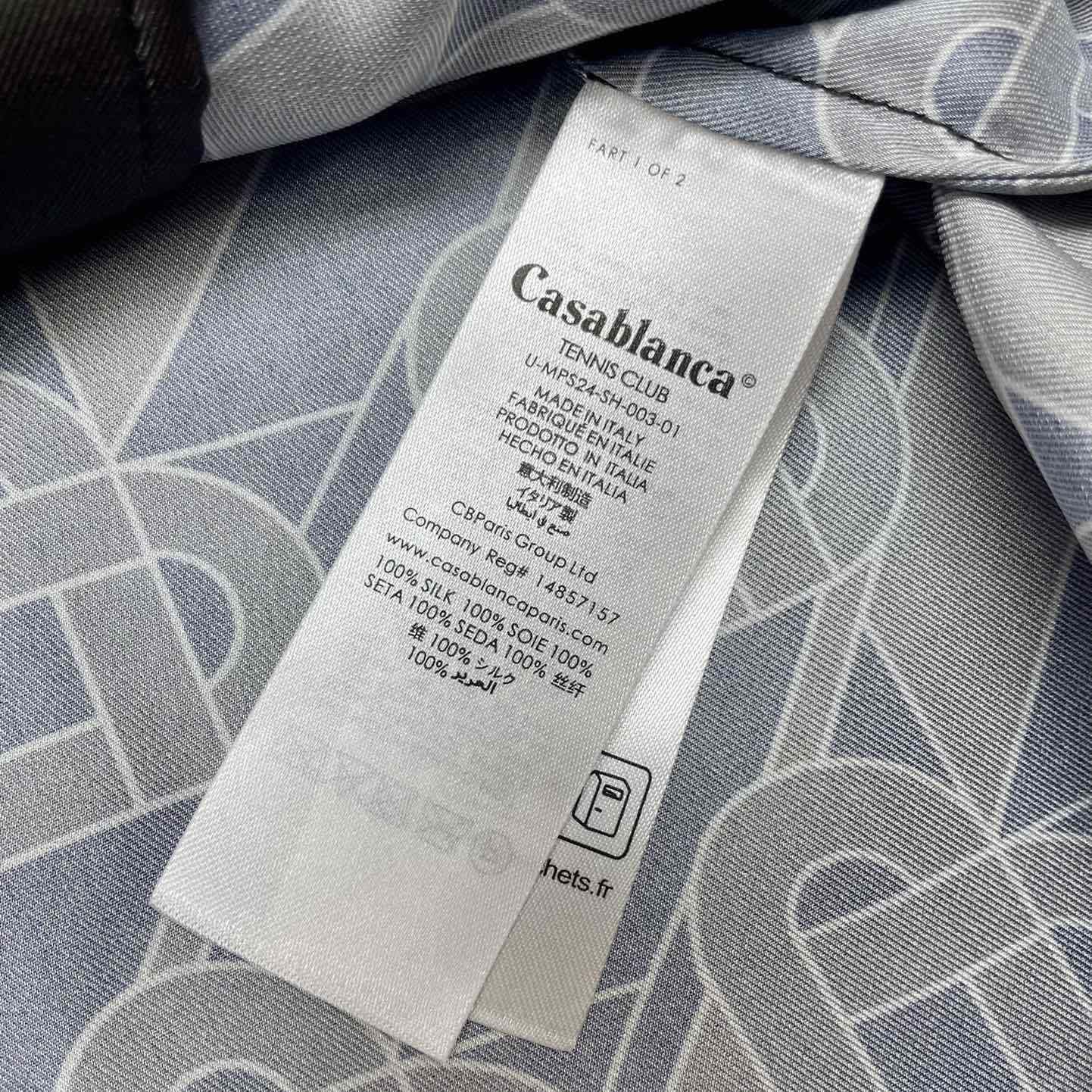 Casablanca Heart Monogram-print Silk Shirt  CA3462 - PerfectKickZ