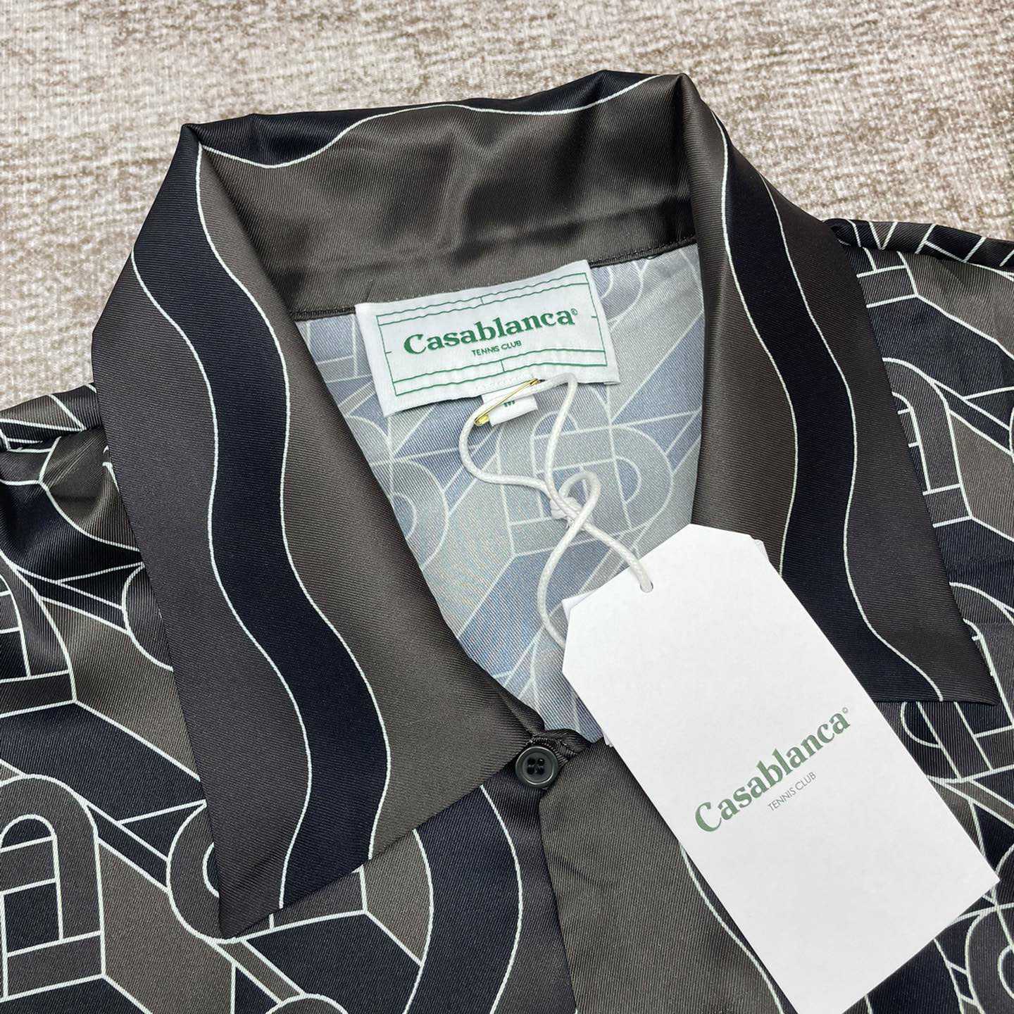 Casablanca Heart Monogram-print Silk Shirt  CA3462 - PerfectKickZ