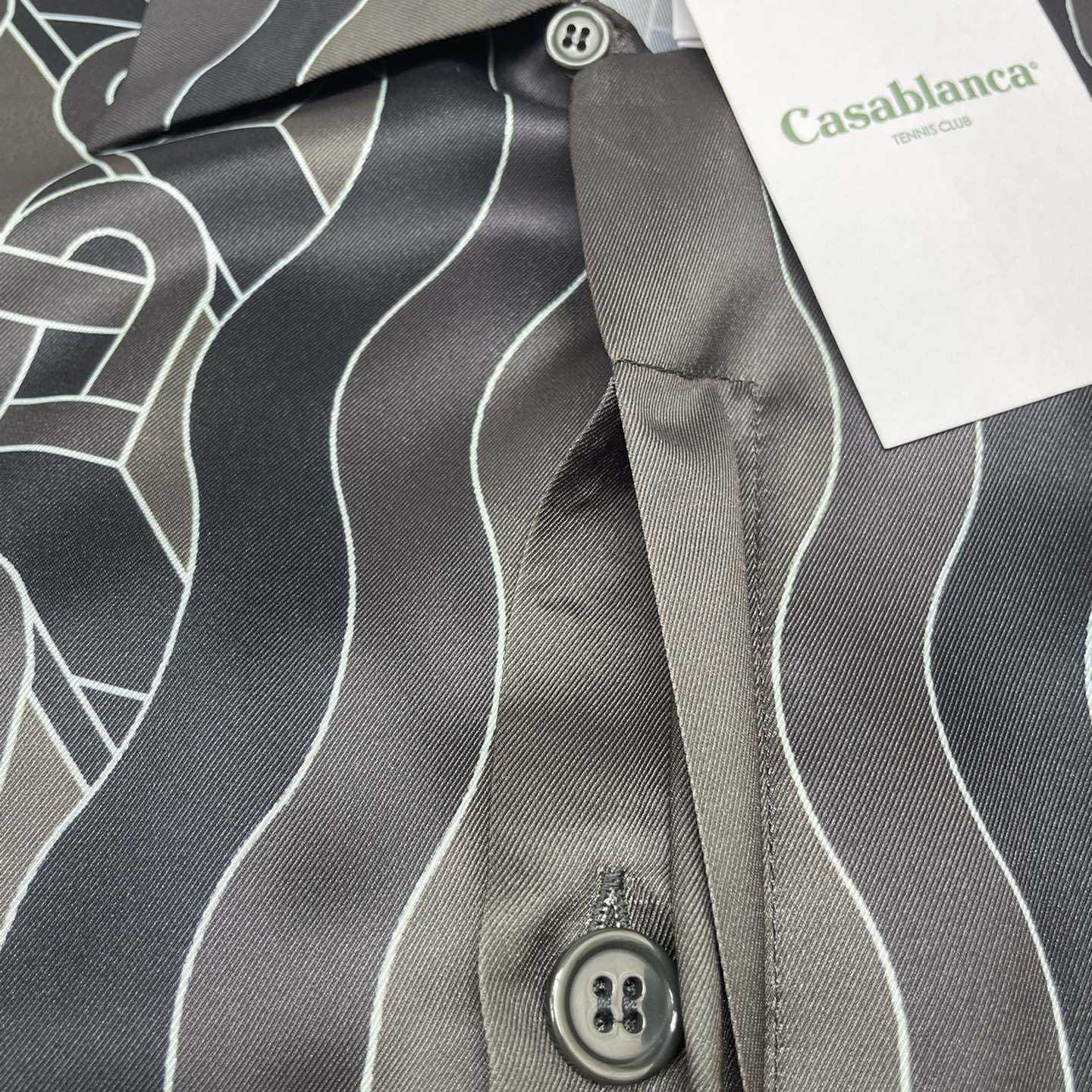 Casablanca Heart Monogram-print Silk Shirt  CA3462 - PerfectKickZ