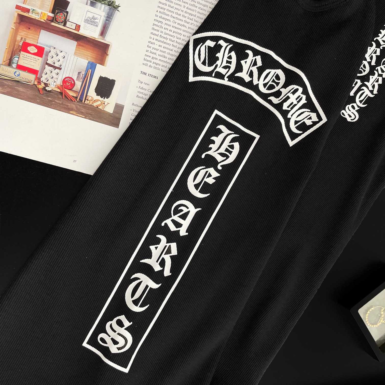 Chrome Hearts Black Vertical Logo Tank Top - PerfectKickZ