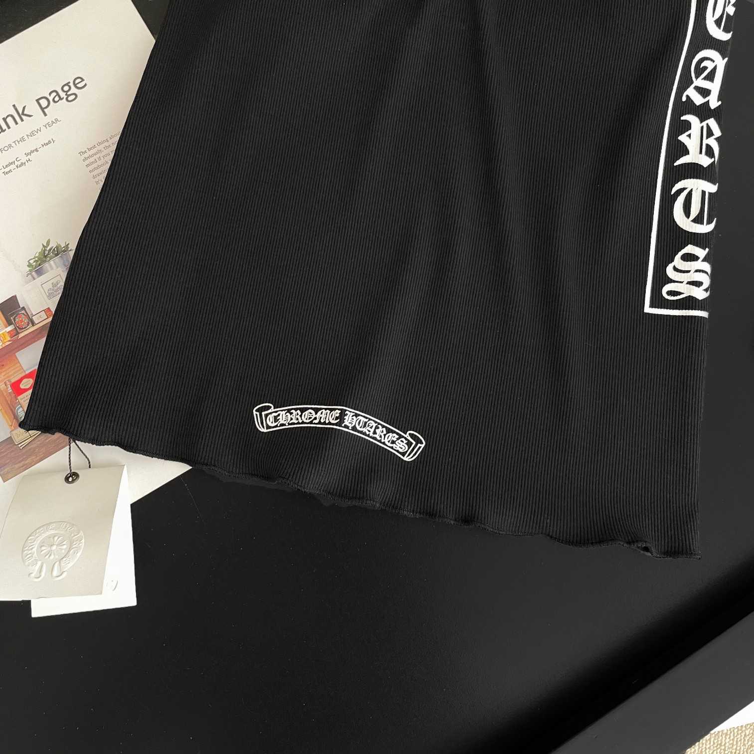 Chrome Hearts Black Vertical Logo Tank Top - PerfectKickZ