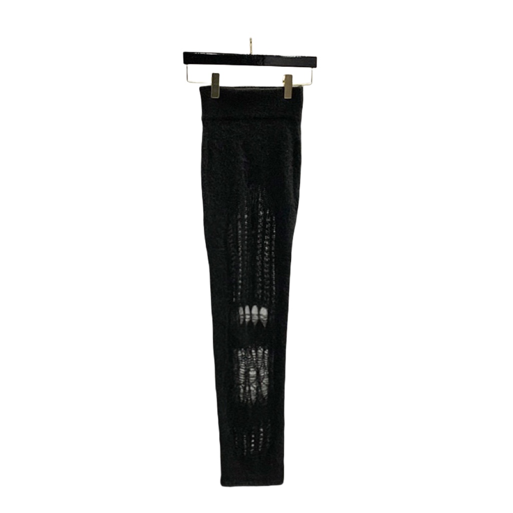 Rick Owens Ziggy Ripped Knitted Skirt - PerfectKickZ